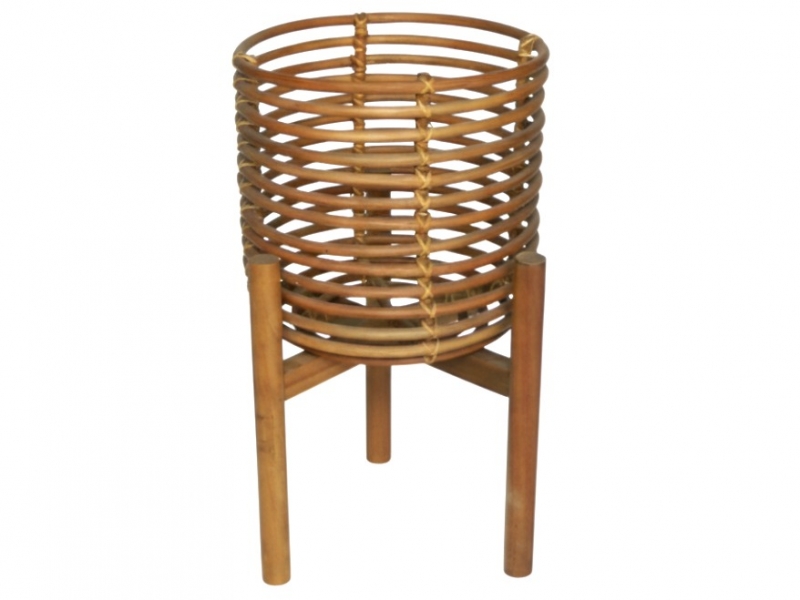 Vietnam rattan planter with feet